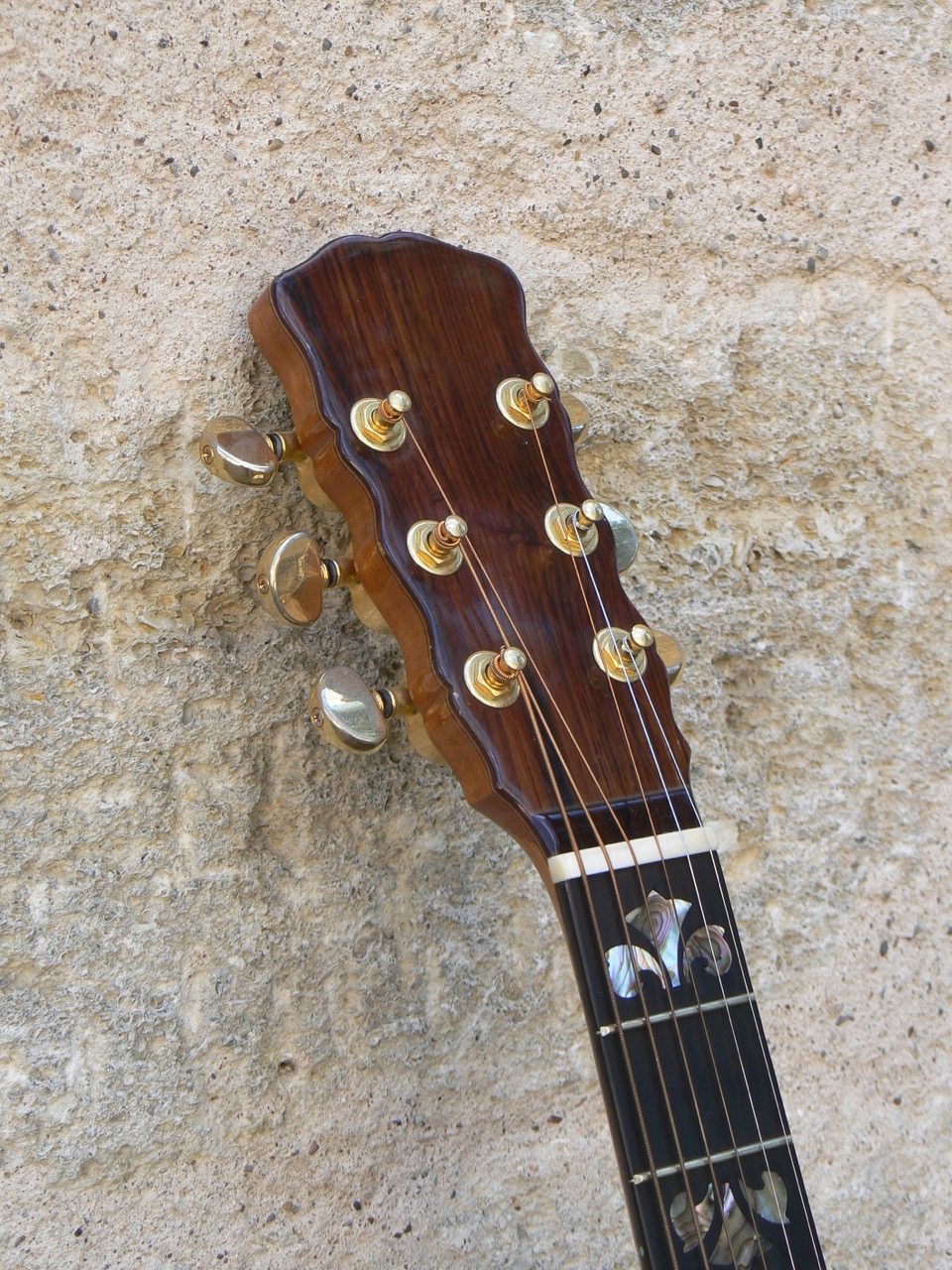 Guitare folk-concert détail touche